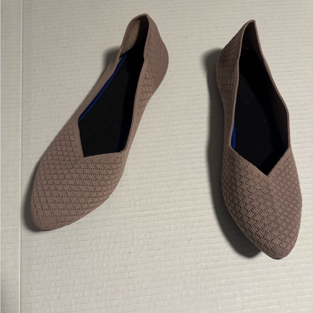 Washable Women's Tan taupe Flats comfortable pointed toe shoes casual work
